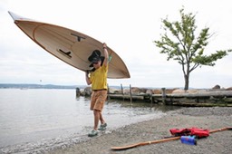 Erik with Canoe